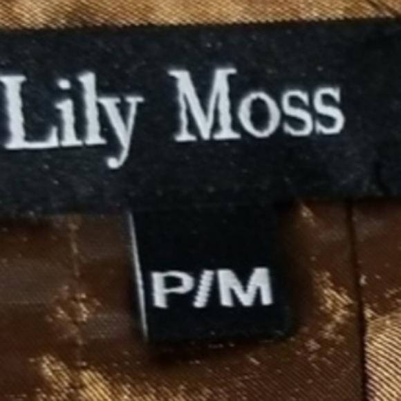 NWOT Lily Moss Shirt Button Down Festive Party / Sz P/M / Copper-coloured - Picture 10 of 16